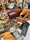 Dads Junk Drawer Lot 20  Lb Vtg Misc Antique Estate Tins Sterling Tobacco Travel