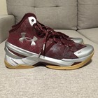 Under Armour Curry 2 Retro Basketball Shoes Red Silver 3026052 601 Men   s Sz 10 5