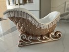 Bella Lux Christmas Gingerbread Lace Sleigh Decor