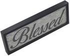 Blessed Word Art Sign Kitchen Home Decor Wall Hanging Cursive Script Typography