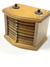 Vintage Coasters Set Mcm Wooden Drawers Drink Holders Home Decor Retro 8 Bar