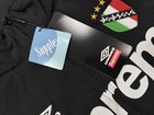 Supreme X Umbro Men s M Track Jacket Full Zip Black white Logo Nylon