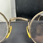 Vintage 12k Gold Filled Wire Frame Glasses Round Etched Gold Case