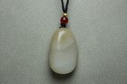 Chinese Natural Hetian Sugarjade Hand-carved Buddha Statue Pendant