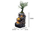Tabletop Water Fountain With Led Lighting For Indoor Decor And Ambiance Relax   