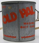Vintage Minnow Bucket Old Pal By Woodstream Corp Galvanized Wading Bait Can  g6s