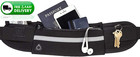 Waterproof Travel Waist Belt Fanny Pack Hidden Money Pouch Anti Theft Black