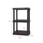 150lb 3-tier Plastic Shelving Unit Capacity Freestanding Storage Garage Basement