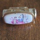 Vintage Victorian Style Lipstick Tube Holder Mirror Japan Coty 24 Accent Red
