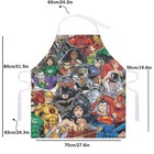 Superheroes Characters Print Adjustable Apron With White Strap Cooking Kitchen