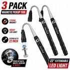 3 Pack Telescoping Magnetic Pickup Tool Led Light Flexible Magnet Grabber Tool