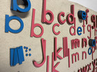 Montessori Moveable Alphabet 4 25  Wooden Letters Largest Size Red blue