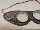 Vintage Brown Leather Goggles Aviator Driving Motorcycle Steam Punk Glasses 