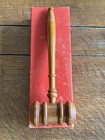 Vintage Gavel Wooden  Court  Auctioneers  10 25  Wood  Solid  Drueke Box   Nice 