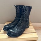 Vintage Corcoran Jump Boots Military Combat Black Leather Vibram Mens 12 Usa