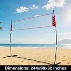 Portable Freestanding 20ft Volleyball Net Heavy-duty Outdoor Training Equipment