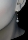 2 25ct Art Deco Style Lab Created Diamond Wedding 14k White Gold Finish Earrings