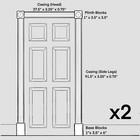 Oak   Poplar paint Grade  Door Trim Casing Set  Up To 97 1 2  By 37 1 2  Doorway