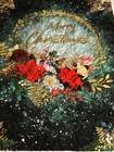 New Handmade Holiday Merry Christmas Lap Throw Floral Bouquet Quilt 65 X 55 In 