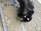 Vintage Ceramic Crouching Black Panther Figurine statue 23    Long