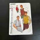 Vintage 1960s Simplicity 4160 Mens Shirt   Reversible Vest Sewing Pattern 40 Cut