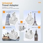 Universal Travel Adapter 220v To 110v Voltage Converter 3 Sockets Power Adaptor