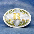 R Belt Buckle Western Initial R Monogram Cowboy Vaquero Cowgirl Vtg 90s   tyc206