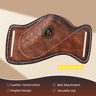 Tourbon Leather Folding fixed Knife Sheath Edc Compact Tools Belt Pouch