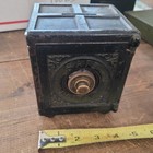 Antique Cast Iron Henry Hart Safe Deposit Toy Coin Bank 1880s Detroit Mich  Usa 