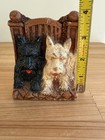 Vintage Black And White Scottie Dog Brush Holder Pencil Holder Organizer Decor 