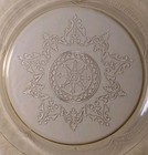 Vintage Federal Glass Co  Amber Depression Glass Tray - Patrician Pattern Spoke