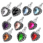 Crystal Urn Necklace Heart Memorial Keepsake Pendant Ashes Cremation Jewelry Usa