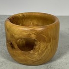 Burl Wood Carved Turned Natural Artisan Bowl Swirl Natural Knot Hole 3 h X 4  W