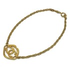 Chanel Coco Mark Cc Logo Necklace Gold Accessory Vintage Authentic Japan