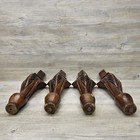 Set Of 4 Vintage Carved Wood Coffee Table Legs Salvaged Parts End Table