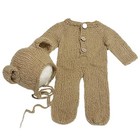 2pcs Newborn Photography Props Boy Photo Posing Outfits Baby Photoshoots Khaki