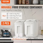 Vevor Ingredient Storage Bin  2 X 15l Dispenser Bin With 2 Measuring Cups  Attac