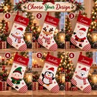 Personalized Christmas Stocking  Custom Name  Santa Snowman Reindeer 