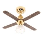 1 12 Dollhouse Ceiling Lamp Battery Powered Led Ceiling Fan Light Miniature 1pc