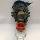 Dragon With Mirror   Candle Holder  Resin
