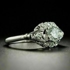 1 50ct Round Cut Real Moissanite Vintage Engagement Ring 14k White Gold Plated