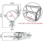 10 Pack 2-inch Silver Aluminum Dj Light Truss O-clamps 220 Lb For Stage