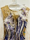 100 swarovski Crystals Rhythmic Gymnastics Custom Leotard  Ice Skating  7-9 Yo