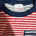 Hanna Andersson Kids Rash Guard Swim Shirt Size 10   140 Red White Stripe Blue