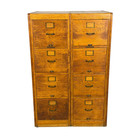 Antique 8 Drawer Oak File Cabinet By Library Bureau Co  - C 1900s  22615