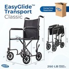 Compact Lightweight Transport Wheelchair For Adults  Foldable Backrest  19  Seat