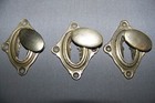 Three  Used  Cast-brass  Keyhole Covers  With Top Cover Plate - See Description