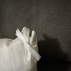 White Satin Floral   Garden Embellished Rectangle Wedding Ring Pillow