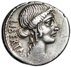 M Junius Brutus Ar Denarius  consul  Accensus And Lictors  54 Bc Good Very Fine