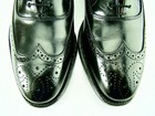 Vintage Johnston   Murphy Black Leather Wingtip Oxford Shoes Men s Size 9 Eu40